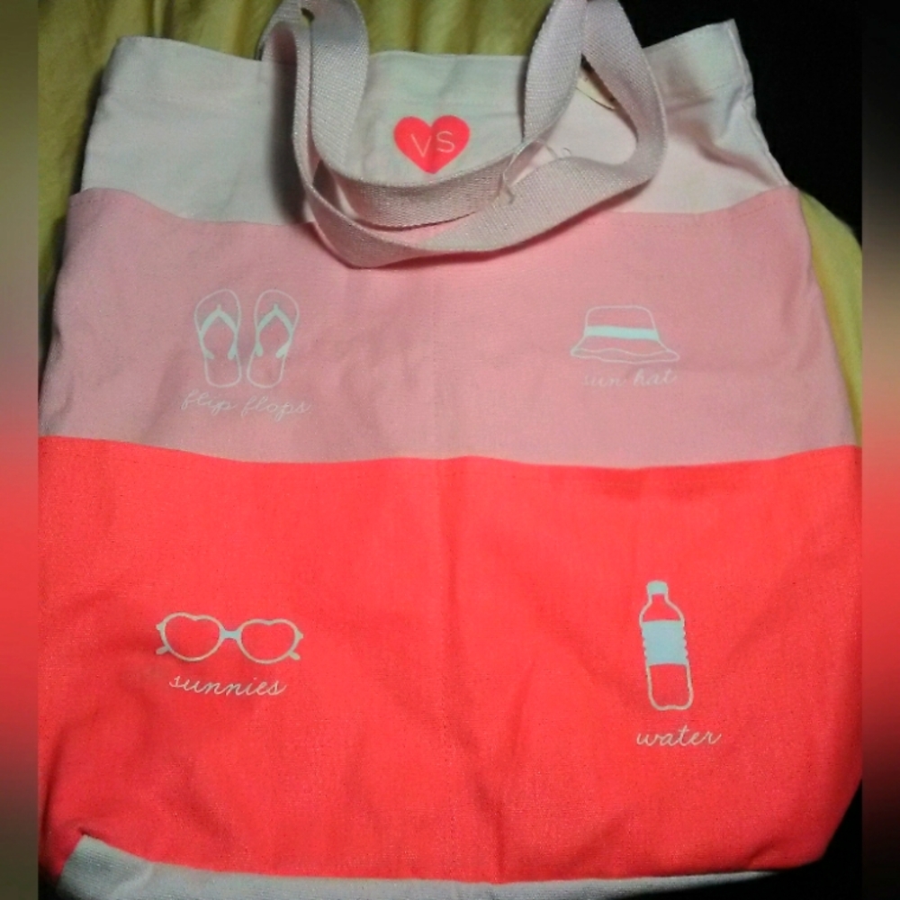 BNWT VICTORIA SECRET Pink &Coral Tote Bag